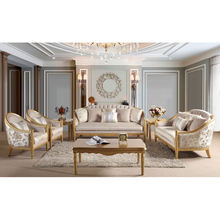 Rosdorf Park Culbert 6 Piece Velvet Living Room Set Wayfair